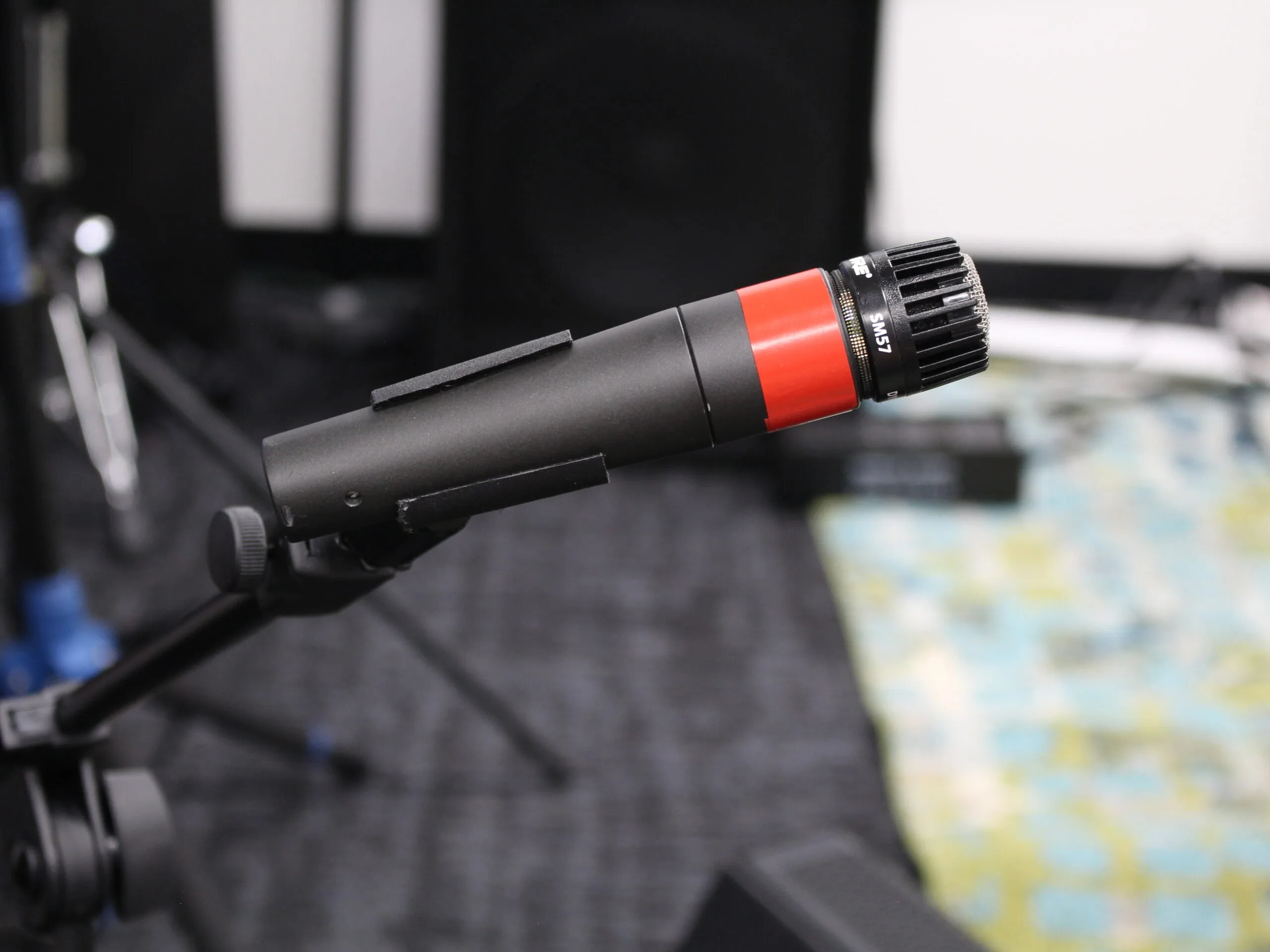 We mic all drums and instruments with Shure SM57s